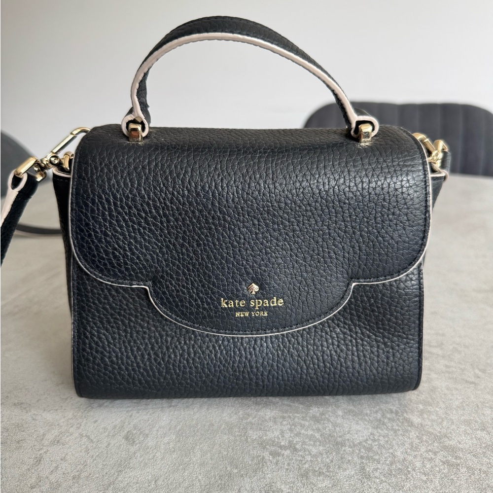 Kate Spade Black Crossbody Bag with Scalloped Flap
